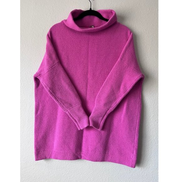 Free People Ottoman Slouchy Tunic Sweater – Pink – Size Medium – Like New - Picture 3 of 6